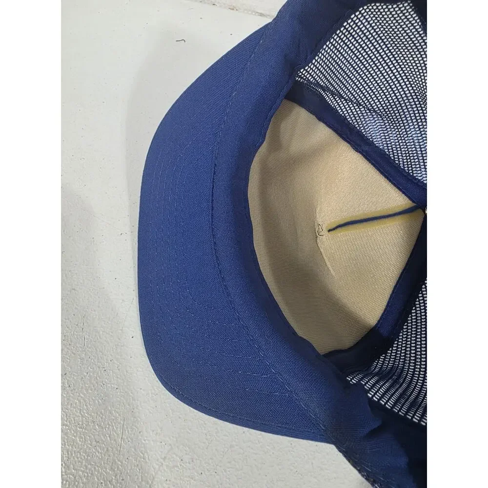 Vintage Canada Patch Trucker Hat Maple Leaf Blue Mesh Snapback